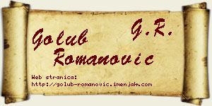 Golub Romanović vizit kartica